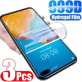 3PCS Hydrogel Film Për Huawei P60 P50 P20 Pro F10 Plus P9 Ekran Mbrojtës Në Huawei P40 P30 Lite P Zgjuar Z 2019 Mbrojtëse Film