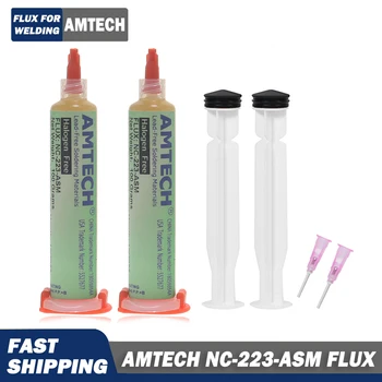 AMTECH NC-223-ASM Saldim Fluksit 10ml SMT / SMD BGA Saldim Paste kolitir Llamarinë të Fluksit të Rework Stacioni Lidhës Paste Riparim Mjete