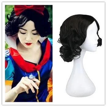 Festa E Veshur Snow White Princeshë Cosplay Parukë Të Shkurtër Kaçurrel Kostum Sintetike E Flokëve Cos Wigs Peruca Pelucas