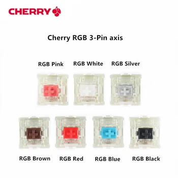 Origjinal Cherry MX Tastierë Mekanike të Kaluar Argjendi Kuq e Zi e Blu në ngjyrë Kafe, Rozë Aksin e Boshtit të Kaloni 3-pin Qershi të Qartë RGB Kaloni