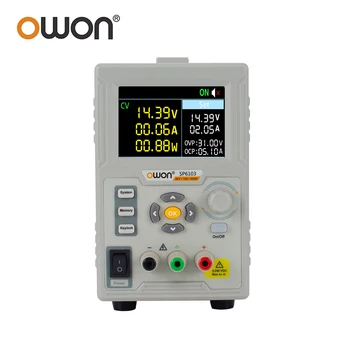 OWON SP6103 60V 10A 300W DC Konstante të Tensionit të Tanishëm 10mV/1mA 4 inch Ekran RS232 SCPI CC CV Kalimi Rregullohet Furnizimi me energji elektrike