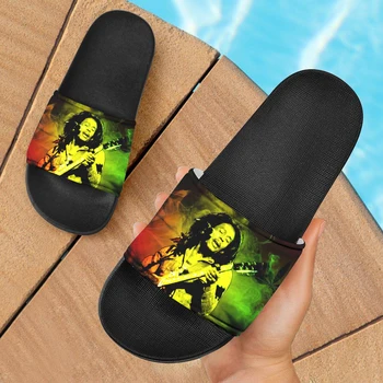 Xhamajkane Bob Marley Shapka Rrugë Këngëtarja Shtypur Veshin-Rezistente Banesa për Femra Trend Stilin e Muzikës Rock Shifrat Unisex Sandale